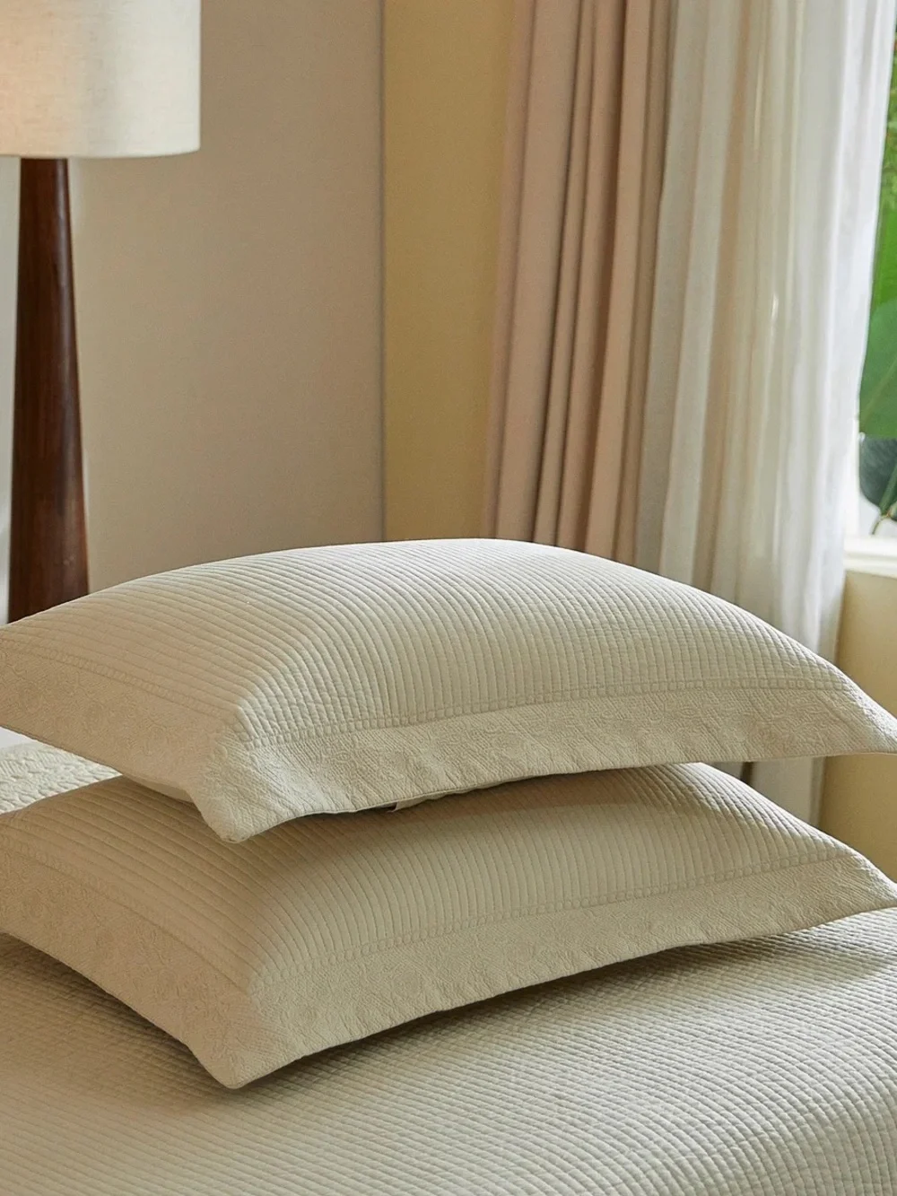 3 PIECE 100% COTTON QUILT SET, OVERSIZED LIGHTWEIGHT TEXTURED BEDSPREAD